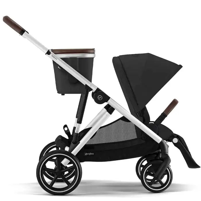 Moon Black/Silver Frame - CYBEX Gazelle S Stroller Side View