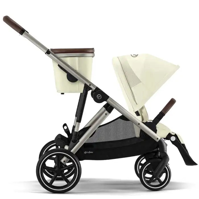 Seashell Beige/Taupe Frame - CYBEX Gazelle S Stroller - Side View