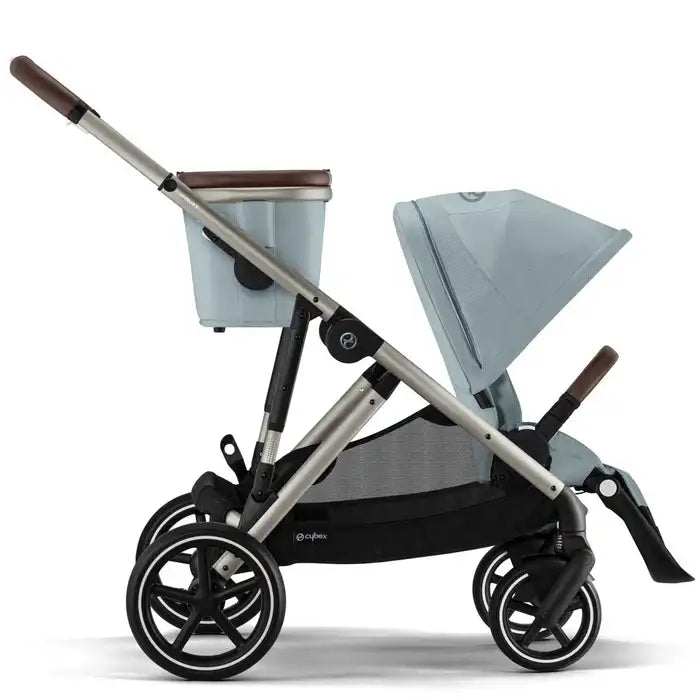 Sky Blue/Taupe Frame - CYBEX Gazelle S Stroller Side View