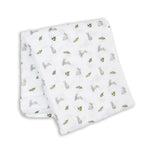 Lulujo Muslin Swaddle Blanket - Bunnies