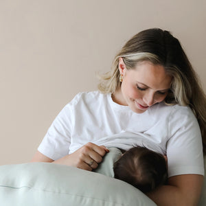 Snuggle Me Organic Feeding + Support Pillow - Sage Lifestyle 1