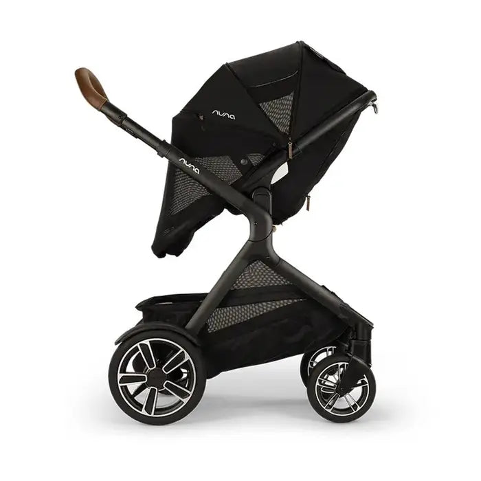DEMI™ Next Stroller with Rider Board - Caviar Aire Protect Canopy Parent  Facing