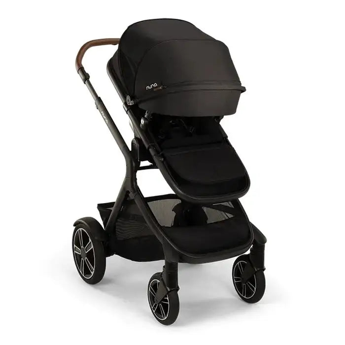 DEMI™ Next Stroller with Rider Board in Caviar Canopy  Extended