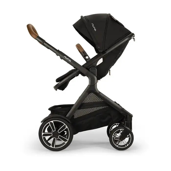 DEMI™ Next Stroller with Rider Board in Caviar Parent Facing