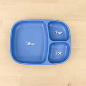 Re-Play divided tray Denim - Re-Play Divided Plates - Large Re-Play Divided Plates - Large