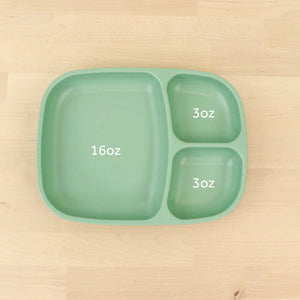 Re-Play divided tray Sage - Re-Play Divided Plates - Large Re-Play Divided Plates - Large
