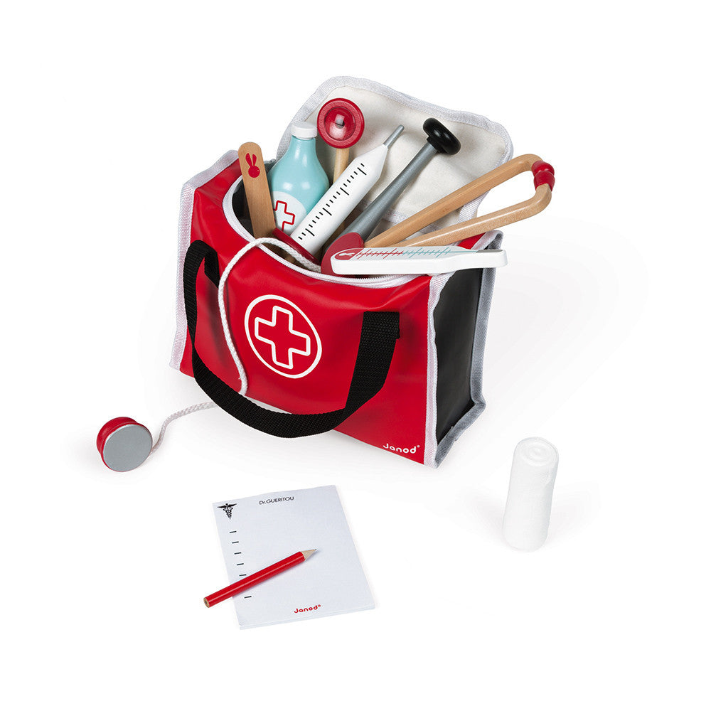 Janod Doctor Suitcase Wooden Play Set - Contents