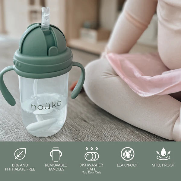 Noüka Non-Spill Weighted Straw Cup 9 oz - Features