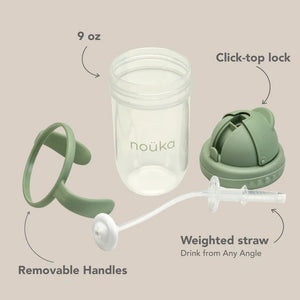 Noüka Non-Spill Weighted Straw Cup 9 oz - What's Included