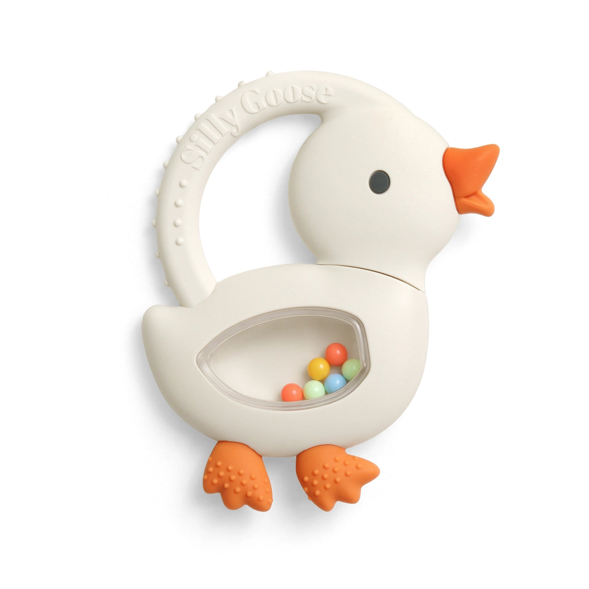 Itzy Ritzy Bitzy Shake™ Silicone Teether with Rattle - Goose