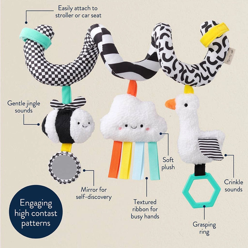 Itzy Ritzy Itzy Bitzy Spiral Car Seat Activity Toy - Features