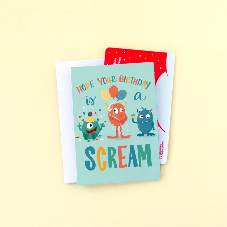Pedaller Designs Mini Greeting Card - Hope Your Birthday Is A Scream Lifestyle 1