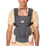 Ergobaby Omni Classic 360 Mesh Baby Carrier - Charcoal Grey Front Facing In