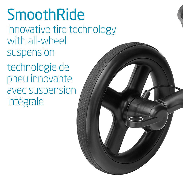 Maxi-Cosi Lila Stroller - Essential Black Smooth Ride Wheels