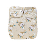 KaWaii Baby One Size Reusable Cloth Diaper Bamboo Bundle - Hedgehog Forest