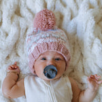 Huggalugs Fairisle Rosy Beanie Hat Lifestyle 4