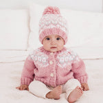 Huggalugs Fairisle Rosy Cardigan Sweater - Lifestyle 1
