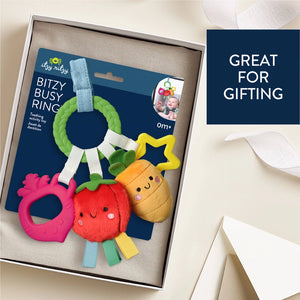Itzy Ritzy Bitzy Busy Ring Teething Activity Toy - Giftable Packaging