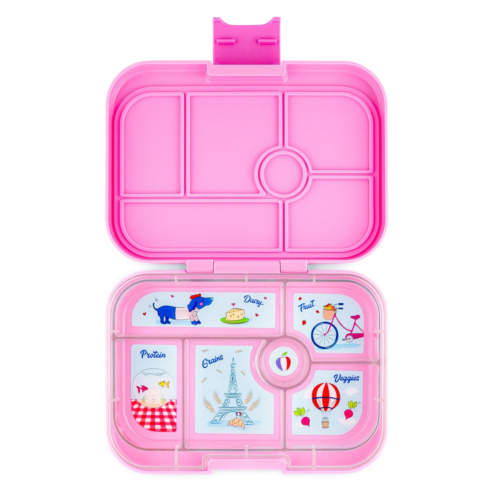 Yumbox Original 6-Compartment Food Tray - Fifi Pink/Paris Tray