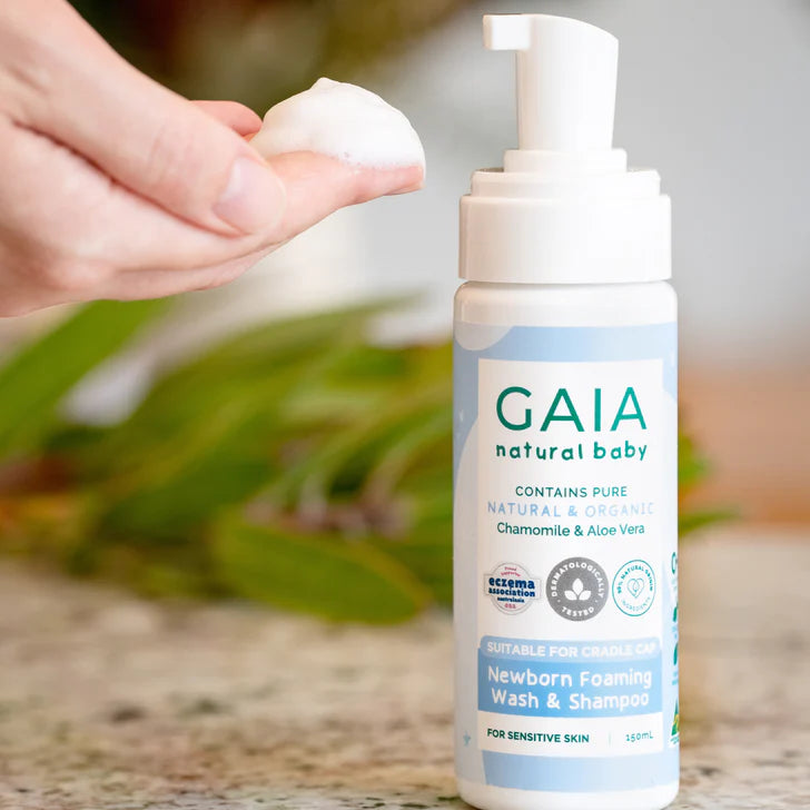 GAIA Natural Baby Newborn Foaming Wash and Shampoo 2