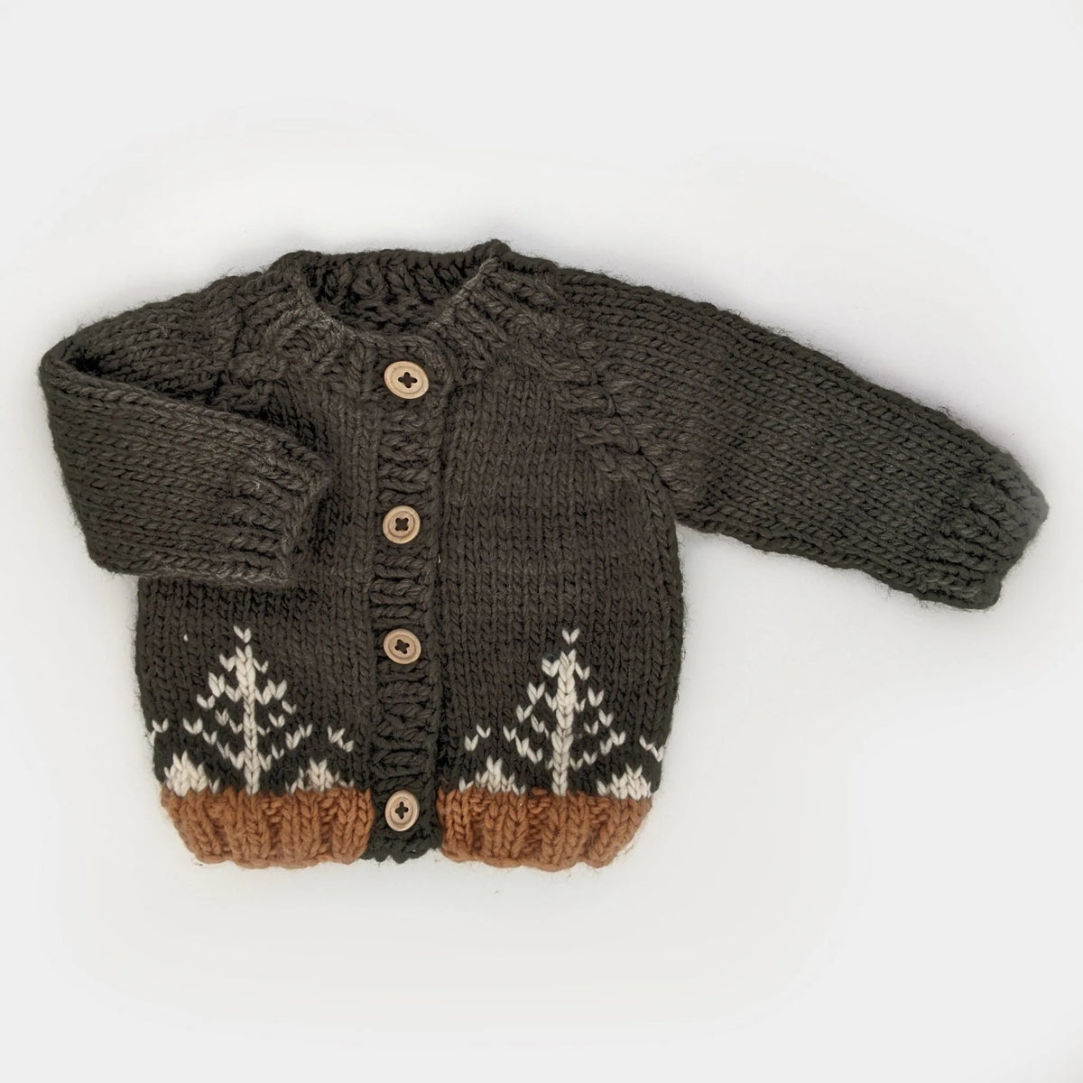 Huggalugs Forest Cardigan Sweater - Loden Green