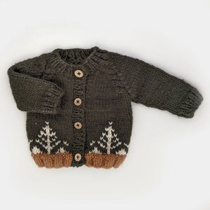 Huggalugs Forest Cardigan Sweater - Loden Green