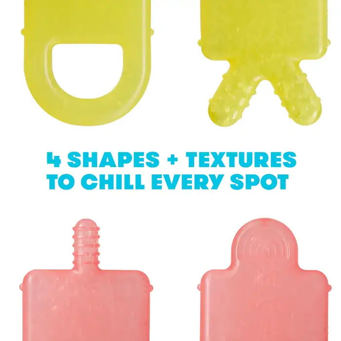 Frida Baby Not-Too-Cold-To-Hold Teether 4 Textures for Teething Pain Relief