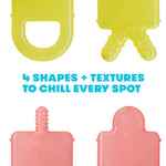 Frida Baby Not-Too-Cold-To-Hold Teether 4 Textures for Teething Pain Relief