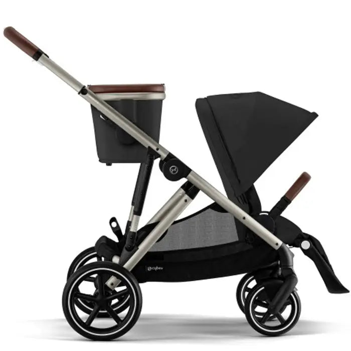 Moon Black/Taupe Frame - CYBEX Gazelle S Stroller Side View