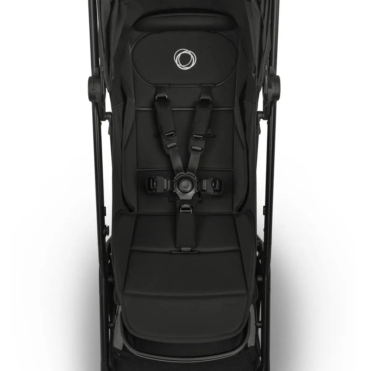 Bugaboo Butterfly 2 Plus Stroller - Seat Back Detail with Logo & Seat Padding