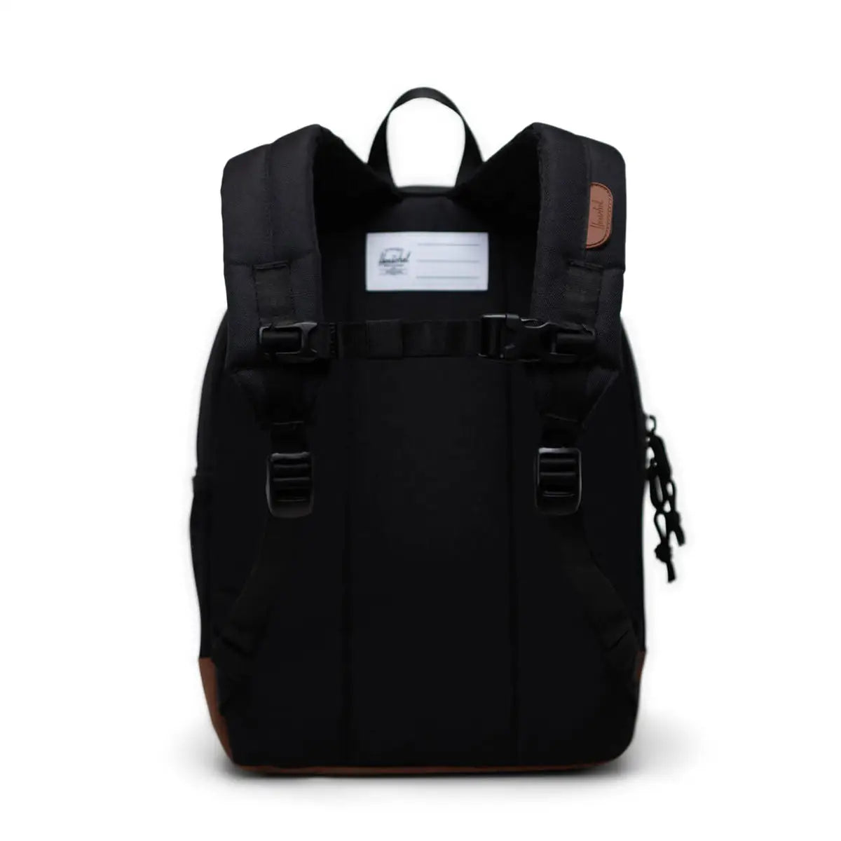 Herschel Heritage Kids Backpack - Black/Saddle Brown - Harness with Chest Strap 20L