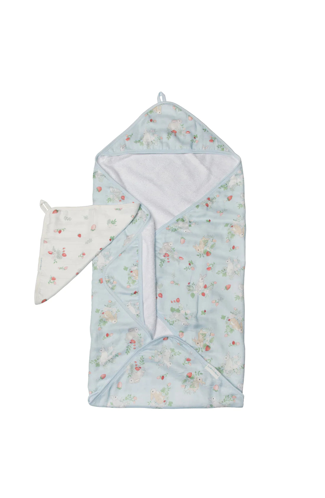 Loulou Lollipop Hooded Towel and Washcloth Set - Some Bunny Loves You