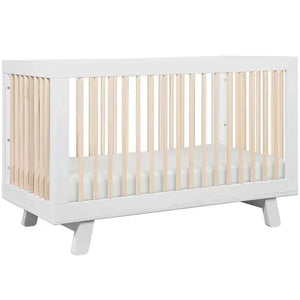 White/Washed Natural - Babyletto Hudson 3-in-1 Convertible Crib