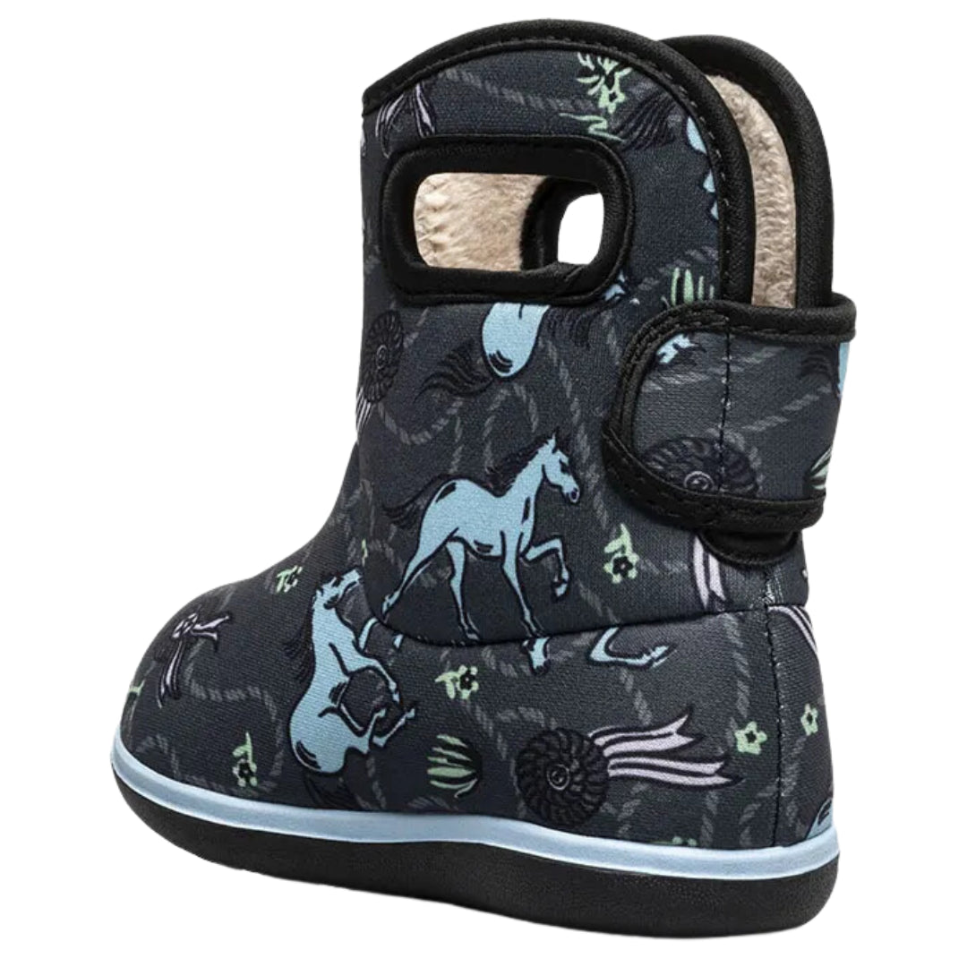 Baby Bogs II Boots - Dark Grey Horses Back View