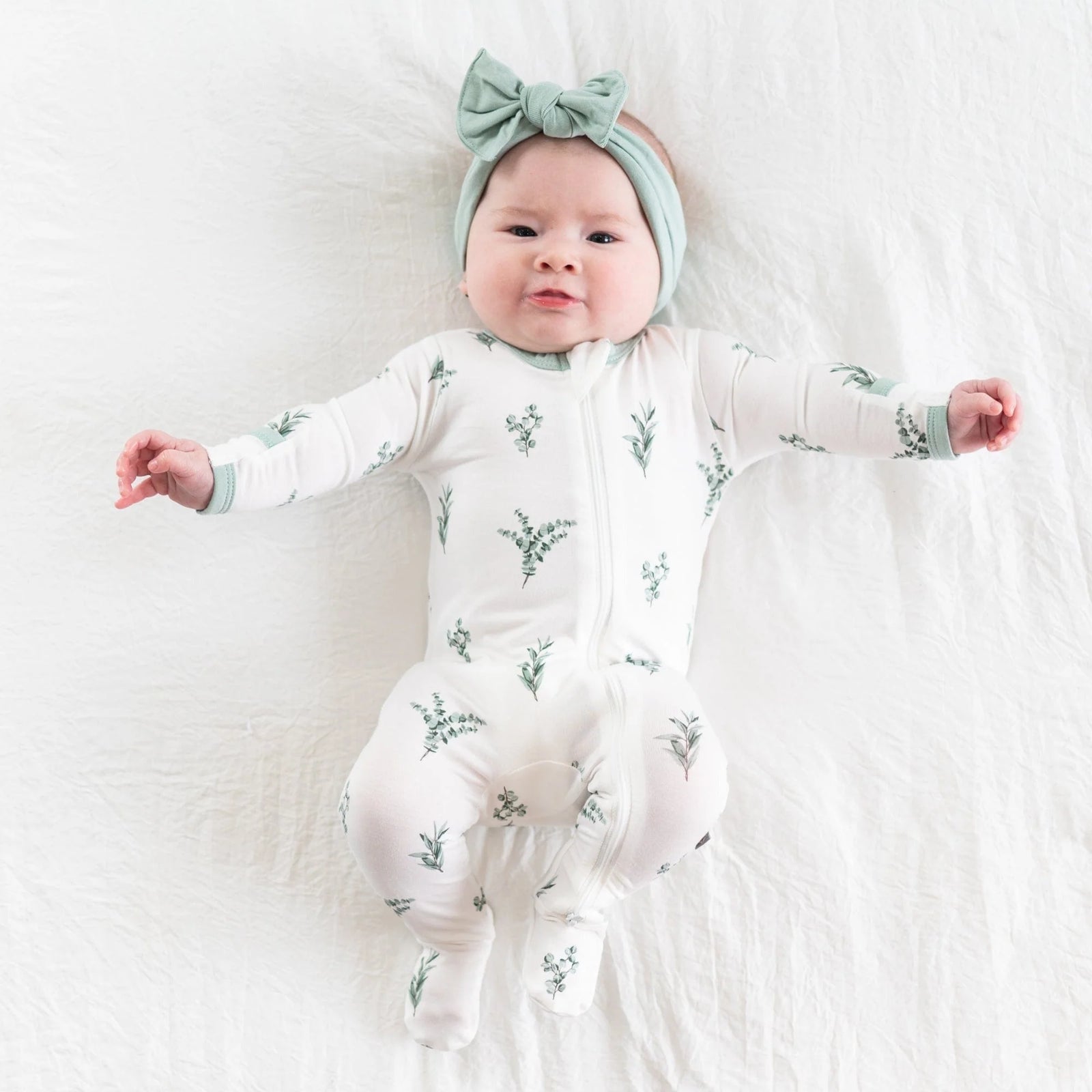 Kyte Baby Zippered Footie - Eucalyptus