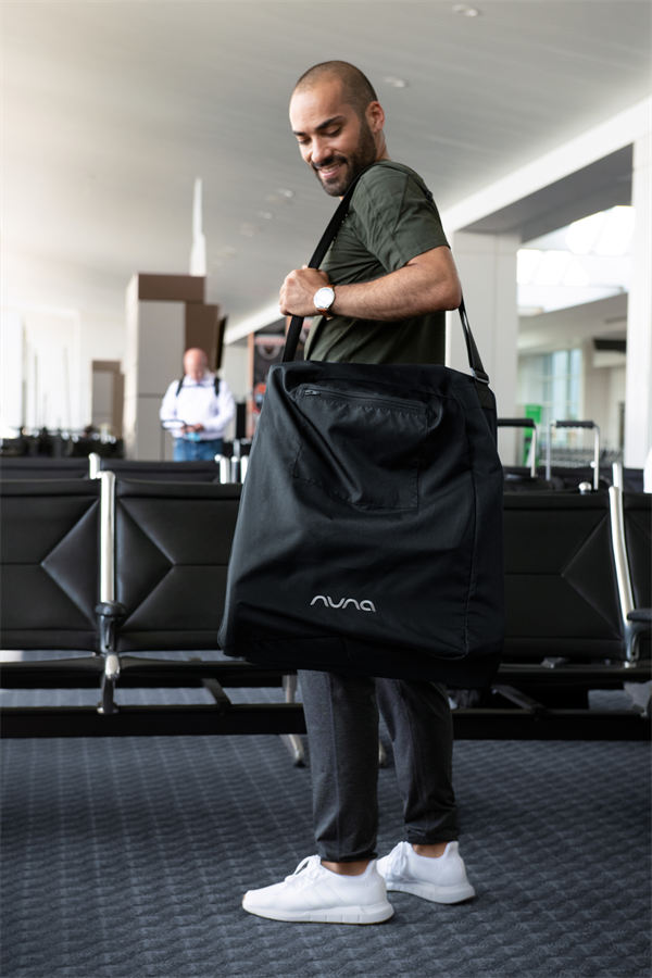 Nuna TRVL Stroller - Caviar with included Travel Bag