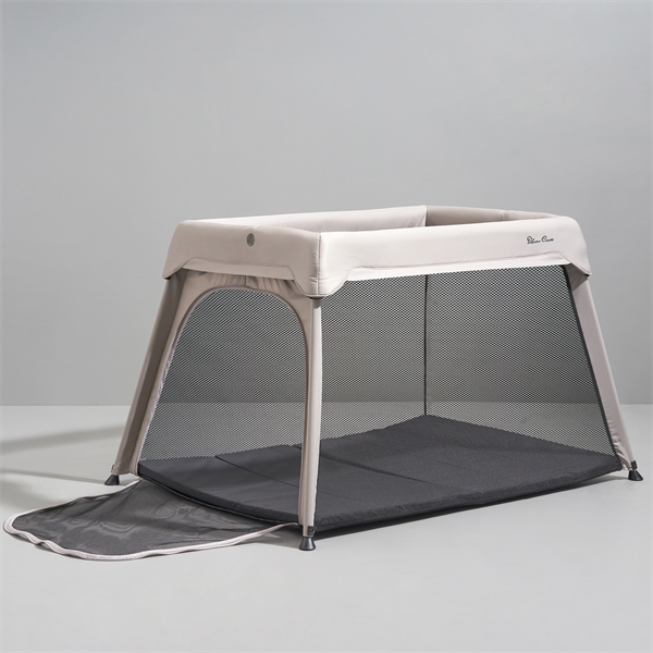 Silver Cross Slumber Travel Crib - Stone Playard with Zip Door
