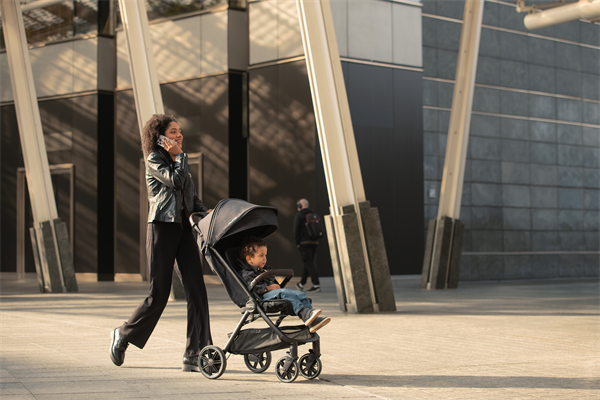 Nuna TRVL lx Stroller - Caviar Lifestyle 1