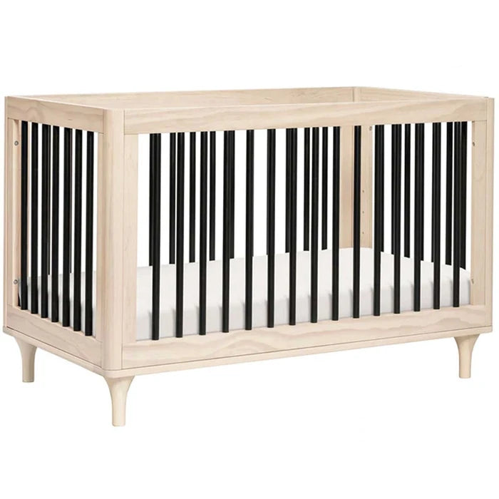 Washed Natural / Black - Babyletto Lolly 3-in-1 Convertible Crib