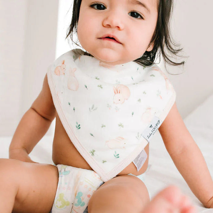 Loulou Lollipop Bandana Bib Set - Bunny Meadow Lifestyle