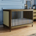Natural Walnut / Blonde Cane - Namesake Marin with Cane 3-in-1 Convertible Crib - Lifestyle