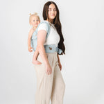 Mabē Monarch Carrier - Dream Wash Denim Lifestyle 7 Back Carry Mode