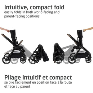 Maxi-Cosi Oxford Stroller & Mico Luxe+ Travel System Intuitive Compact Fold
