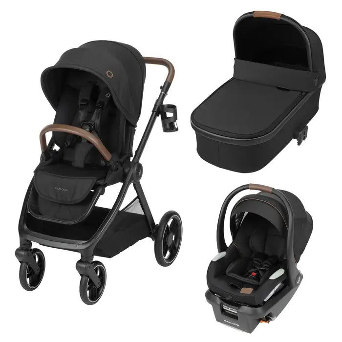 Maxi-Cosi Oxford Stroller & Mico Luxe+ Travel System + Oria Bassinet Bundle