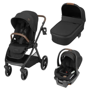 Maxi-Cosi Oxford Stroller & Mico Luxe+ Travel System + Oria Bassinet Bundle