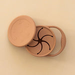 Almond - Minika Collapsible Silicone Snack Cup & Lid