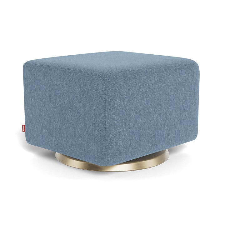 Denim Blue / Gold Swivel - Monte Design Grano/Matera Ottoman - Performance