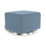 Denim Blue / Brushed Steel Swivel Monte Design Grano/Matera Ottoman - Performance