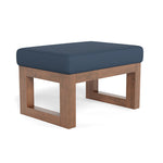 Monte Design ottoman marine blue Enviroleather / walnut + $100 Monte Design Joya Ottoman - Premium