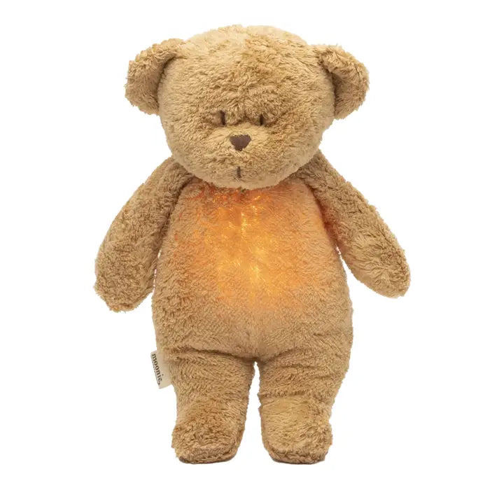 MOONIE Organic Humming Bear with Lamp - Cappuccino